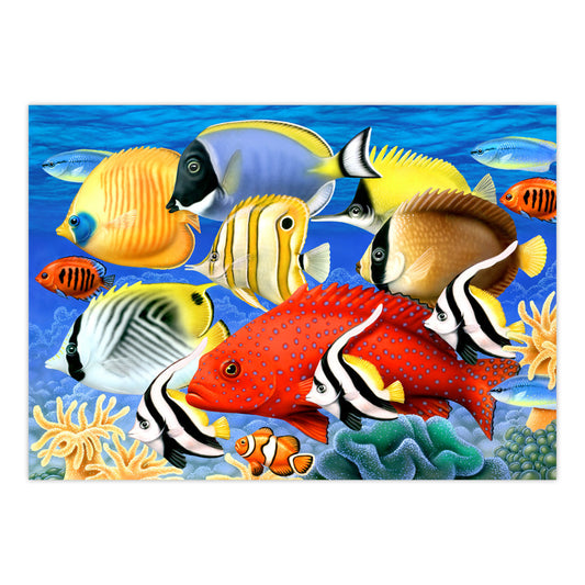 PJL30 | Painting by numbers™ 13pc 11.25" x 15.375" Tropical Fish Painting Project