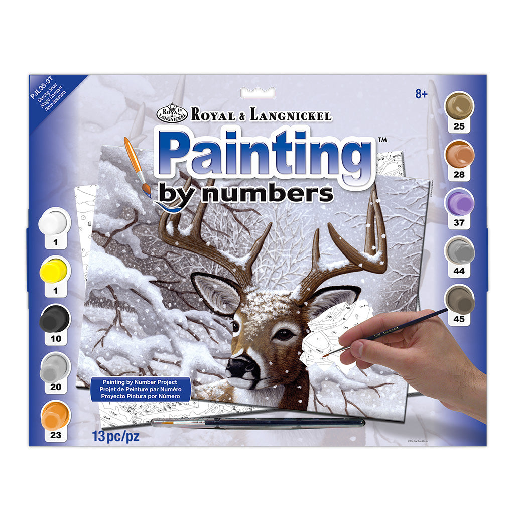 PJL35 - Painting by numbers™ 13pc 11.25" x 15.375" Dancing Snow Painting Project