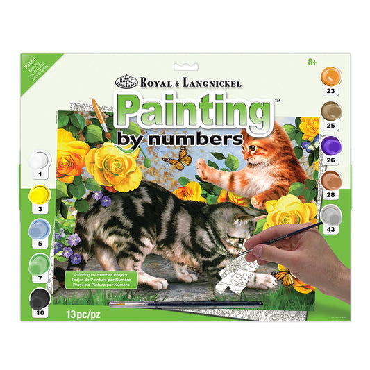 PJL45 - Painting by numbers™ 13pc 11.25" x 15.375" Kitten Play Painting Project