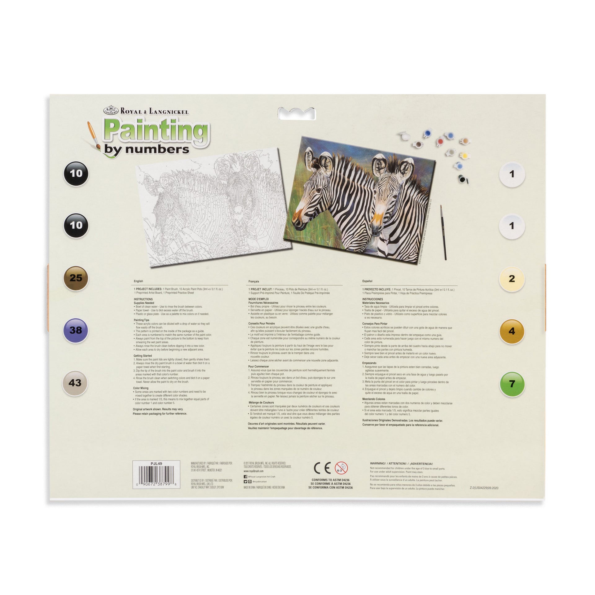 PJL49 | Painting by numbers™ 13pc 11.25