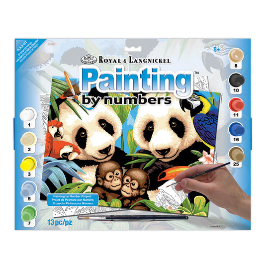 PJL8 - Painting by numbers™ 13pc 11.25" x 15.375" Endangered Animals Painting Project