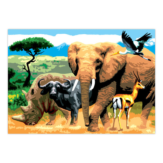 PJL9 | Painting by numbers™ 13pc 11.25" x 15.375" African Animals Painting Project