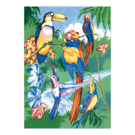 PJS15 | Painting by numbers™ 10pc 8.75" x 11.375" Tropical Birds Painting Project