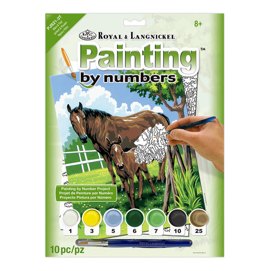 PJS21 - Painting by numbers™ 10pc 8.75" x 11.375" Mare & Foal Painting Project