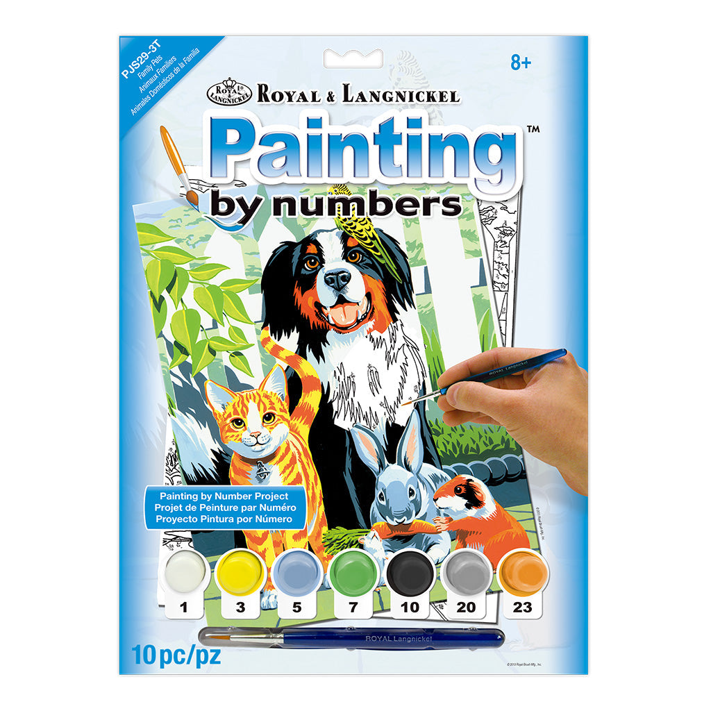 PJS29 - Painting by numbers™ 10pc 8.75" x 11.375" Family Pets Painting Project