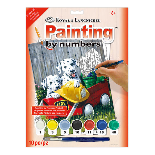 PJS46 - Painting by numbers™ 10pc 8.75" x 11.375" Fire Waggin' Painting Project