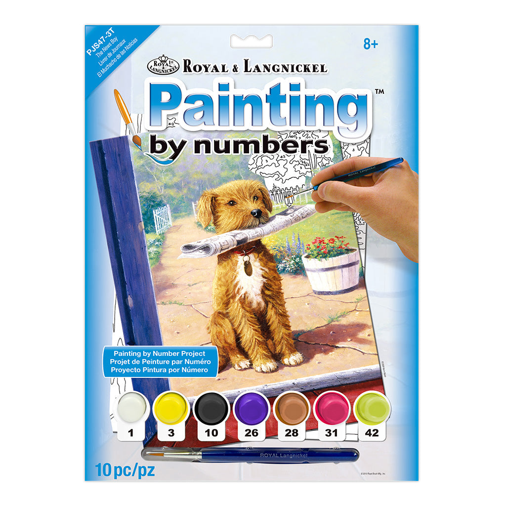 PJS47 - Painting by numbers™ 10pc 8.75" x 11.375" The News Boy Painting Project