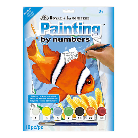 PJS56 - Painting by numbers™ 10pc 8.75" x 11.375" Clown Fish Painting Project