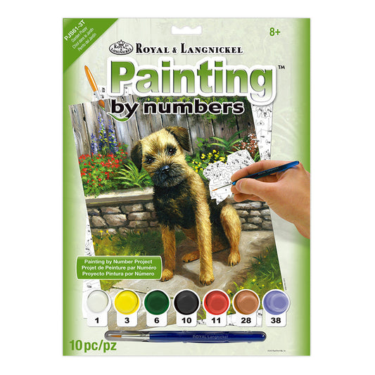 PJS61 - Painting by numbers™ 10pc 8.75" x 11.375" Garden Puppy Painting Project