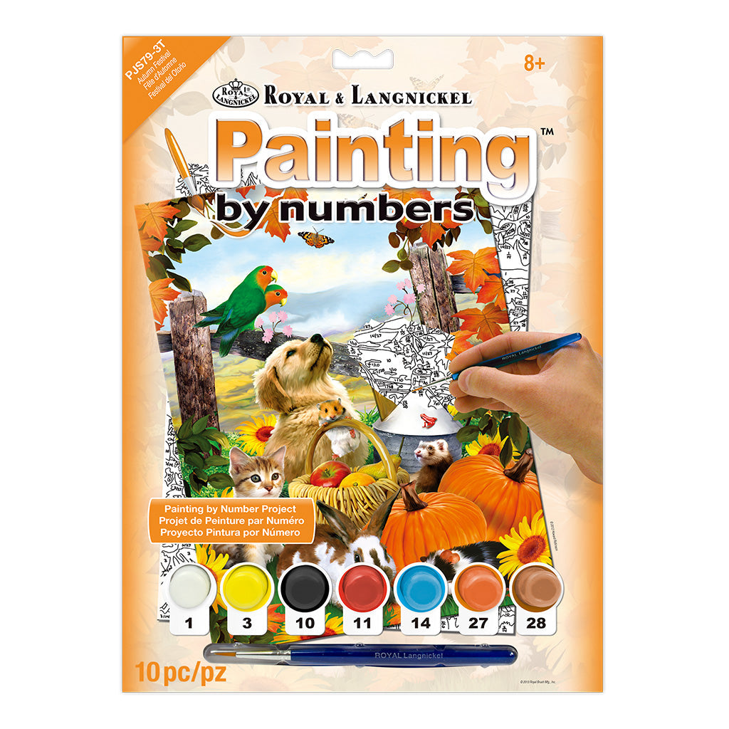 PJS79 - Painting by numbers™ 10pc 8.75" x 11.375" Autumn Festival Painting Project