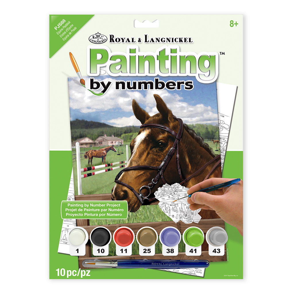 PJS88 - Painting by numbers™ 10pc 8.75" x 11.375" Equine Paddock Painting Project