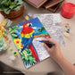 PJS92 | Painting by numbers™ 10pc 8.75" x 11.375" Red Scarlet Macaw Painting Project