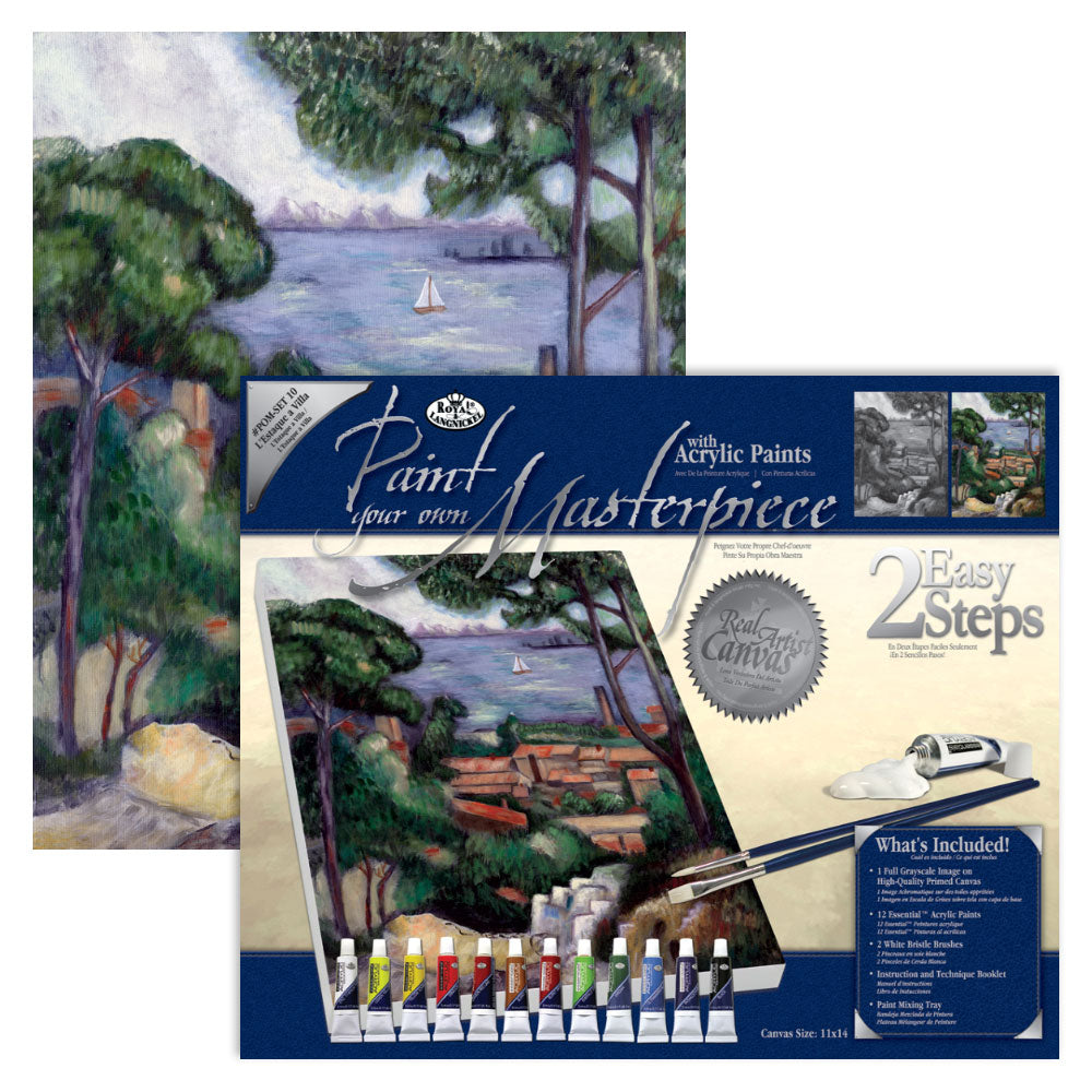 POM-SET10 - Paint your own Masterpiece™ 17pc 11" x 14" L'Estaque à Villa Acrylic Painting Project