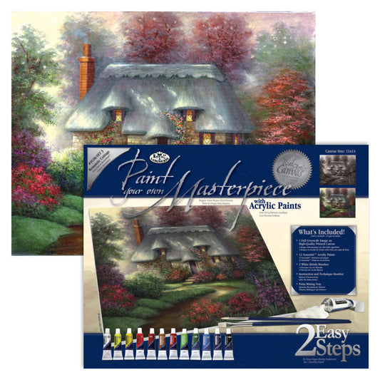 POM-SET3 - Paint your own Masterpiece™ 17pc 11" x 14" Romantic Cottage Acrylic Painting Project