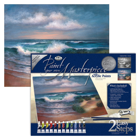 POM-SET6 - Paint your own Masterpiece™ 17pc 11" x 14" Hampton Beach Acrylic Painting Project