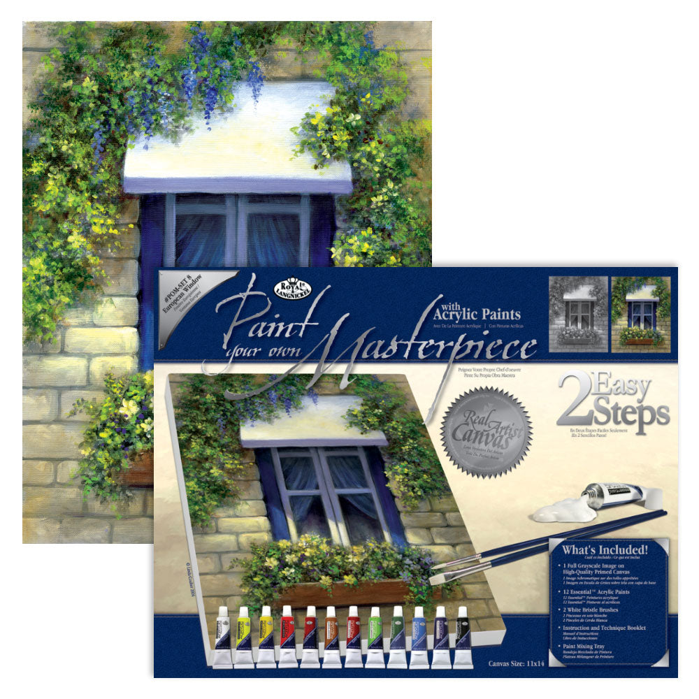 POM-SET8 - Paint your own Masterpiece™ 17pc 11" x 14" European Window Acrylic Painting Project