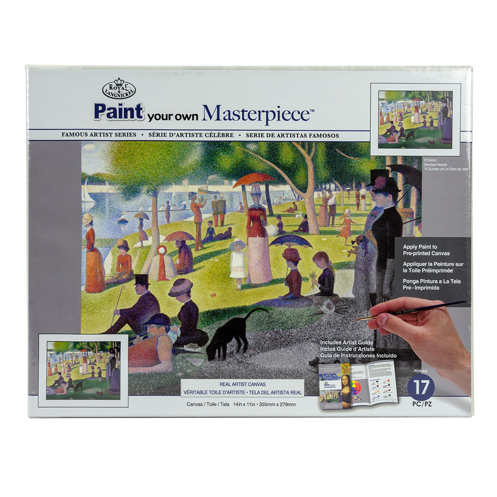 POMA3 - Paint your own Masterpiece™ 17pc 14" x 11" A Sunday on La Gran de Jatte by Georges Seurat Canvas Project