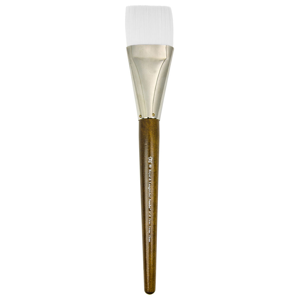 R735-50 - Jumbo™ White Taklon Flat Brush - 50