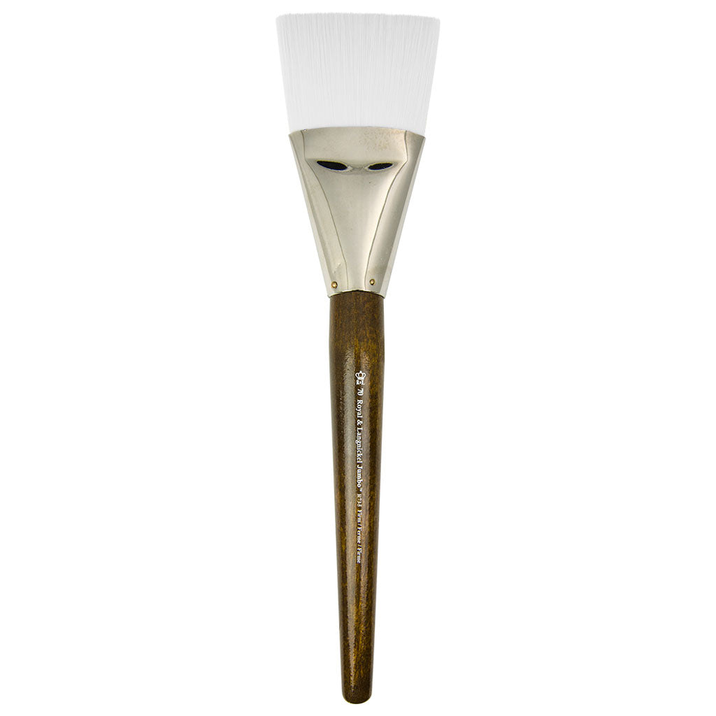 R735-70 - Jumbo™ White Taklon Flat Brush - 70