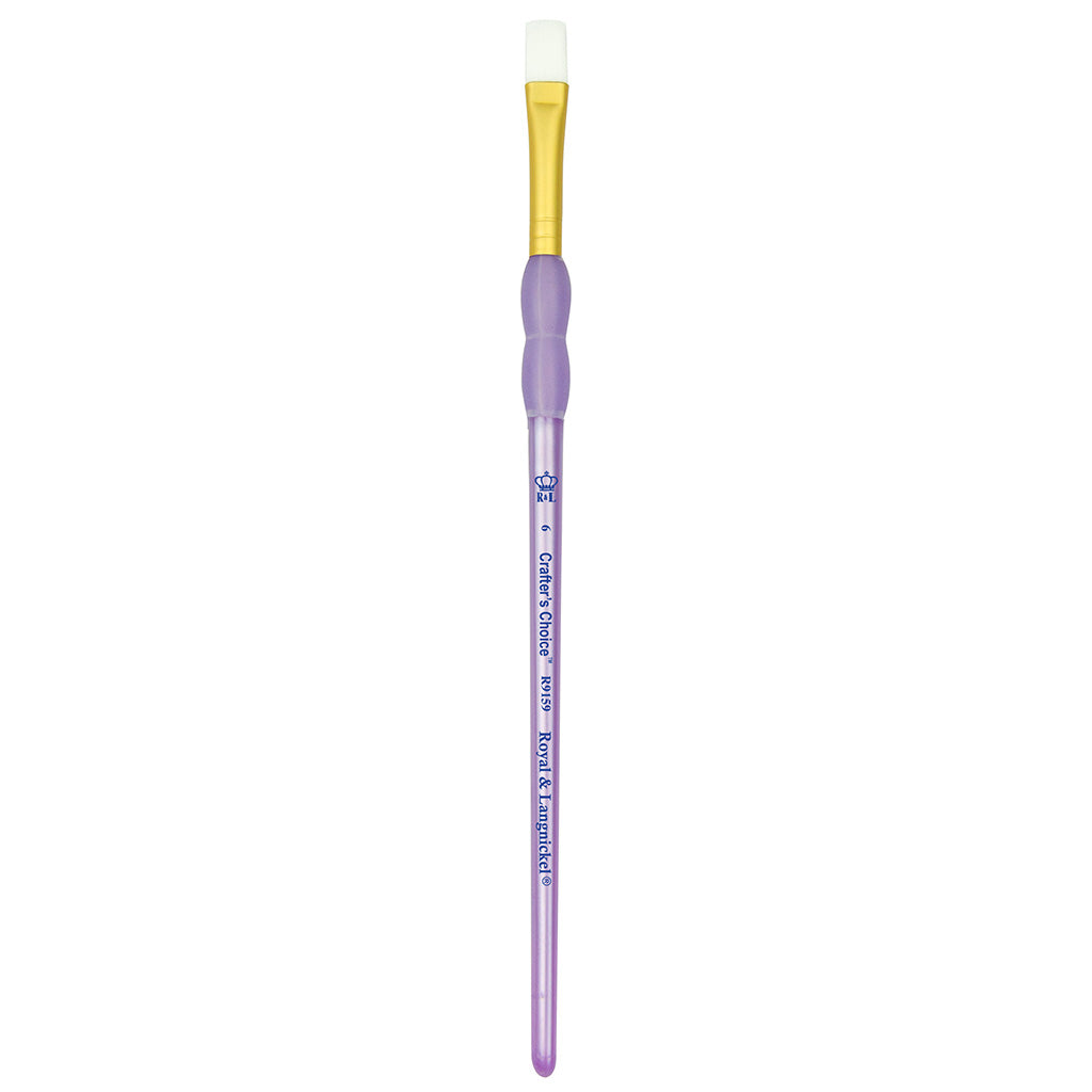 R9159-6 - Crafter’s Choice™ White Taklon Shader Brush - 6