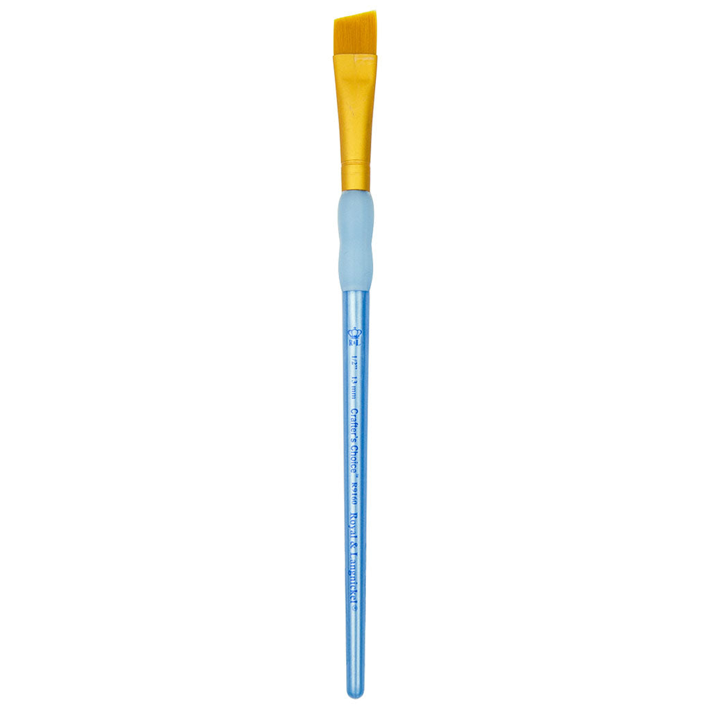 R9160-1/2" - Crafter’s Choice™ Golden Taklon Angular Brush - 1/2"