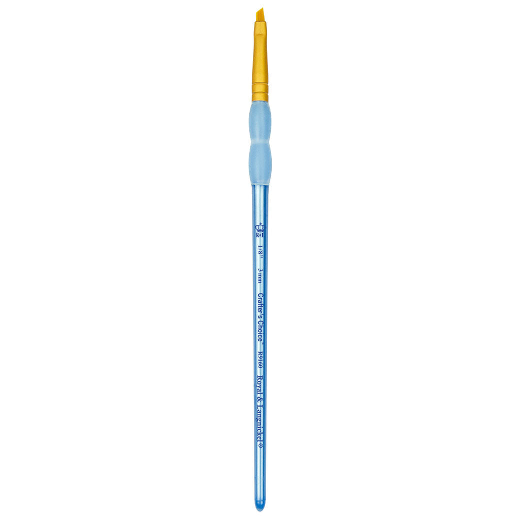 R9160-1/8" - Crafter’s Choice™ Golden Taklon Angular Brush - 1/8"