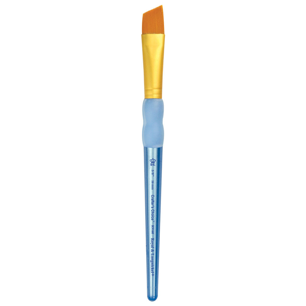 R9160-5/8" - Crafter’s Choice™ Golden Taklon Angular Brush - 5/8"