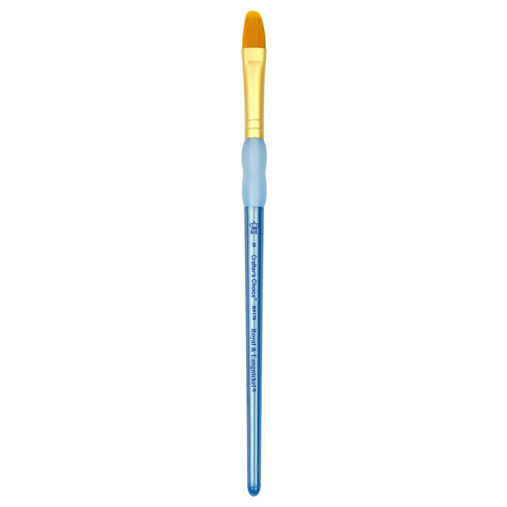 R9170-10 - Crafter’s Choice™ Golden Taklon Filbert Brush - 10
