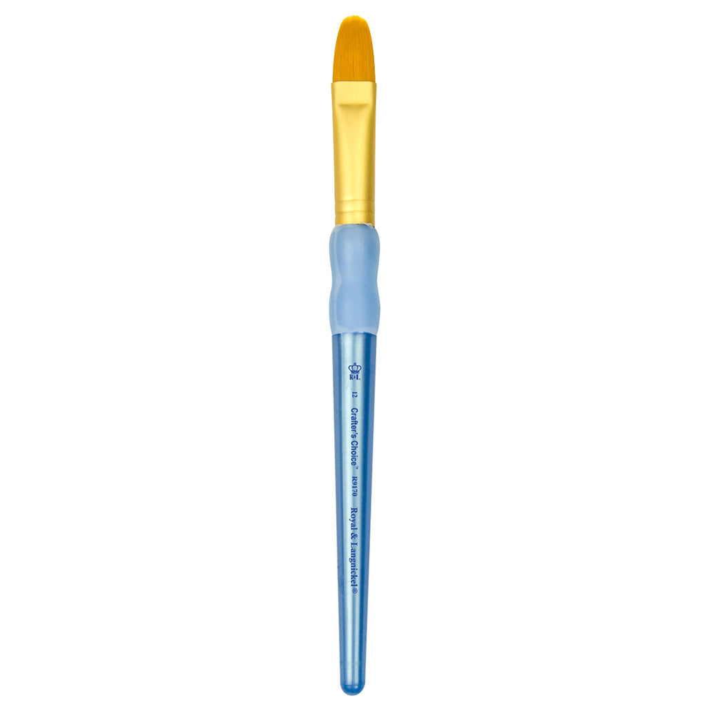 R9170-12 - Crafter’s Choice™ Golden Taklon Filbert Brush - 12