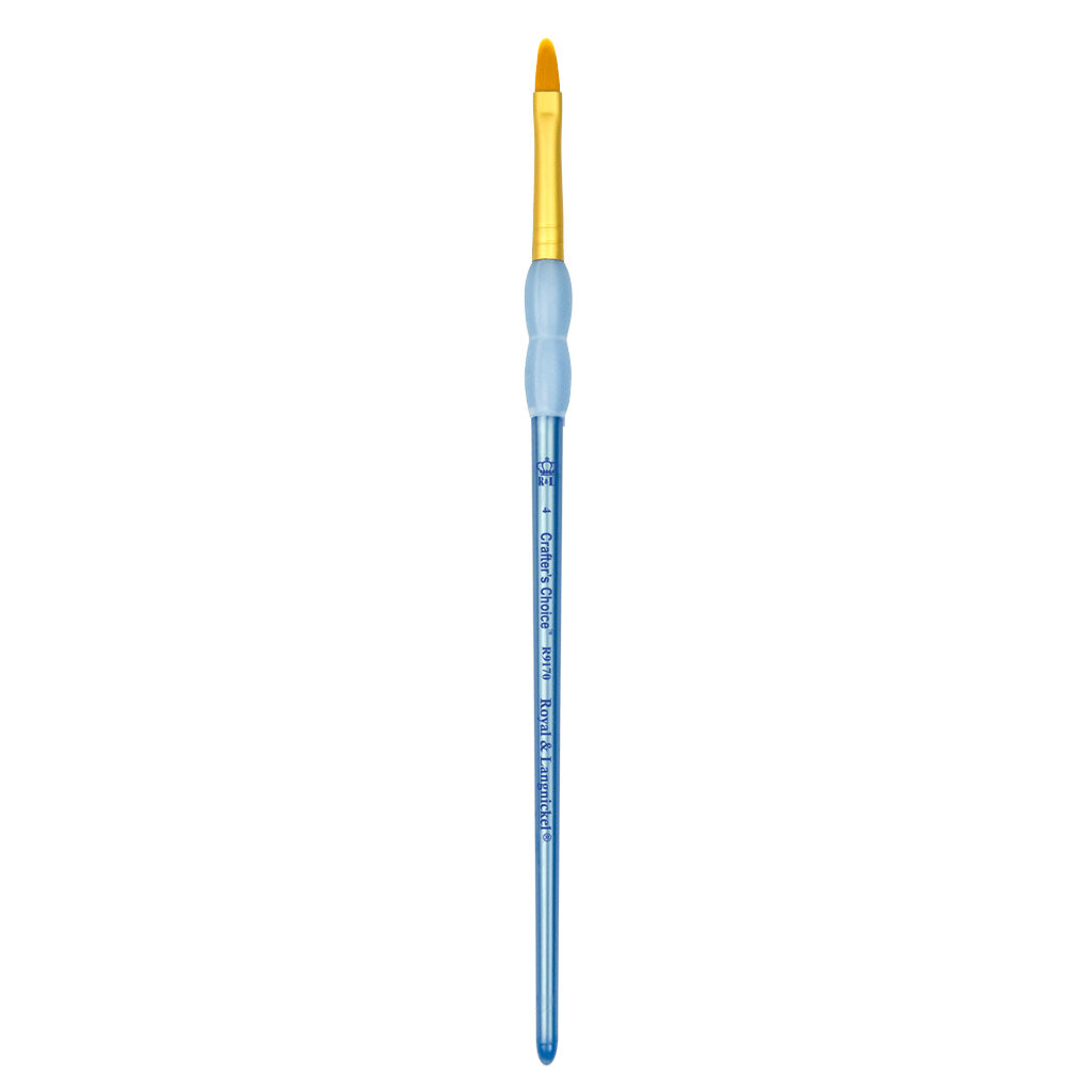 R9170-4 - Crafter’s Choice™ Golden Taklon Filbert Brush - 4