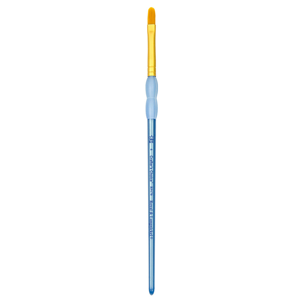 R9170-6 - Crafter’s Choice™ Golden Taklon Filbert Brush - 6