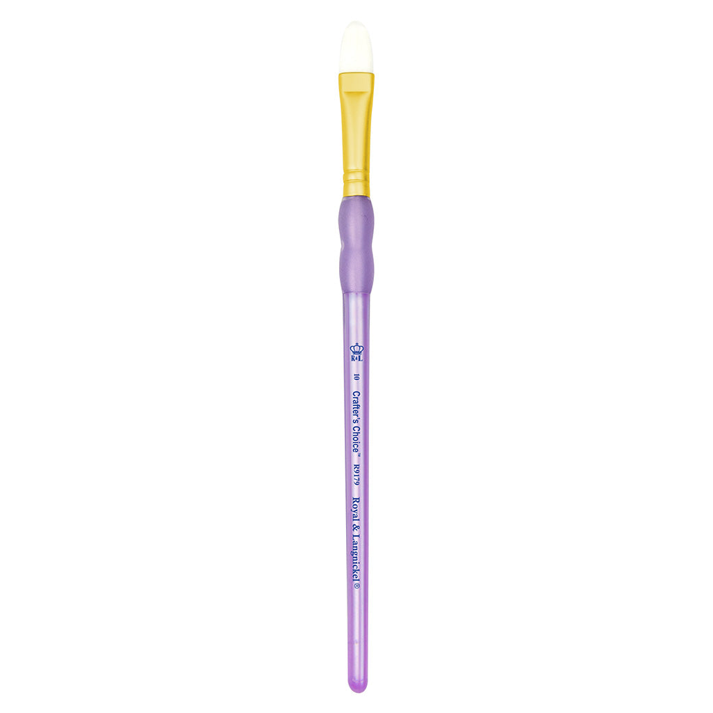 R9179-10 - Crafter’s Choice™ White Taklon Filbert Brush - 10