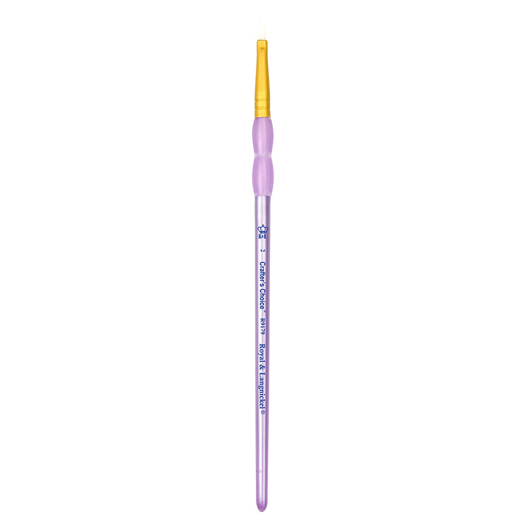 R9179-2 - Crafter’s Choice™ White Taklon Filbert Brush - 2