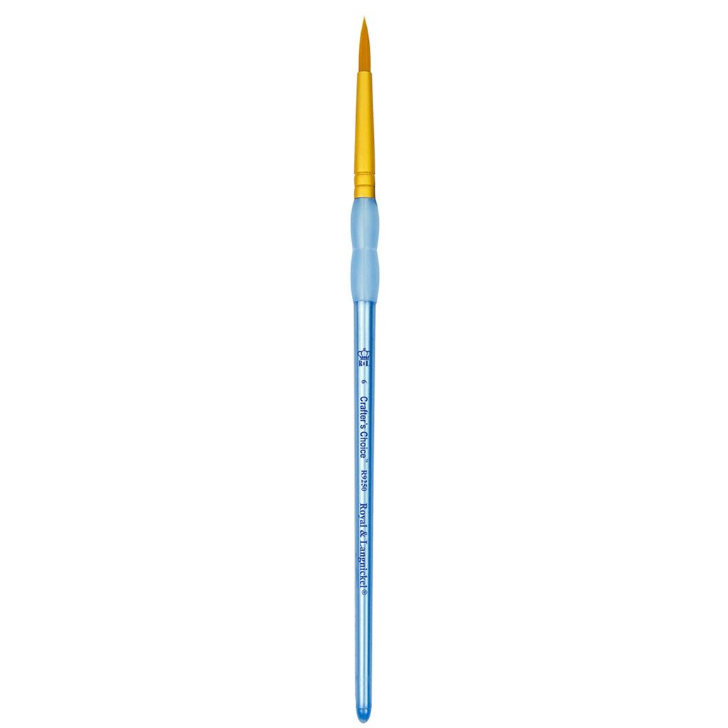 R9250-6 - Crafter’s Choice™ Golden Taklon Round Brush - 6