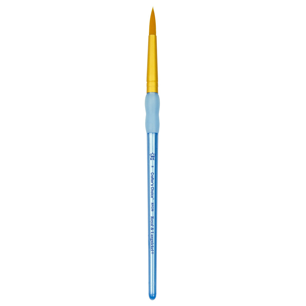 R9250-8 - Crafter’s Choice™ Golden Taklon Round Brush - 8