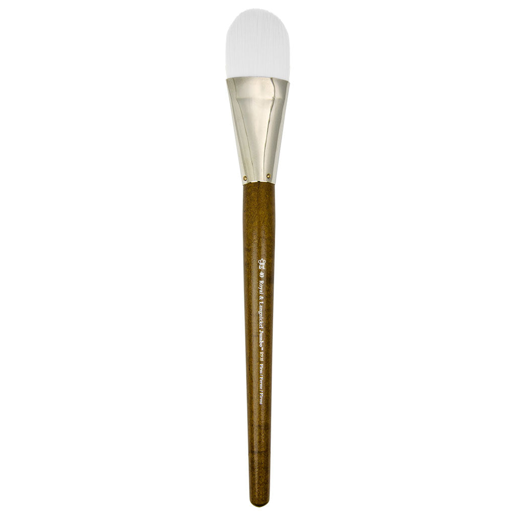 R935-40 - Jumbo™ White Taklon Filbert Brush - 40