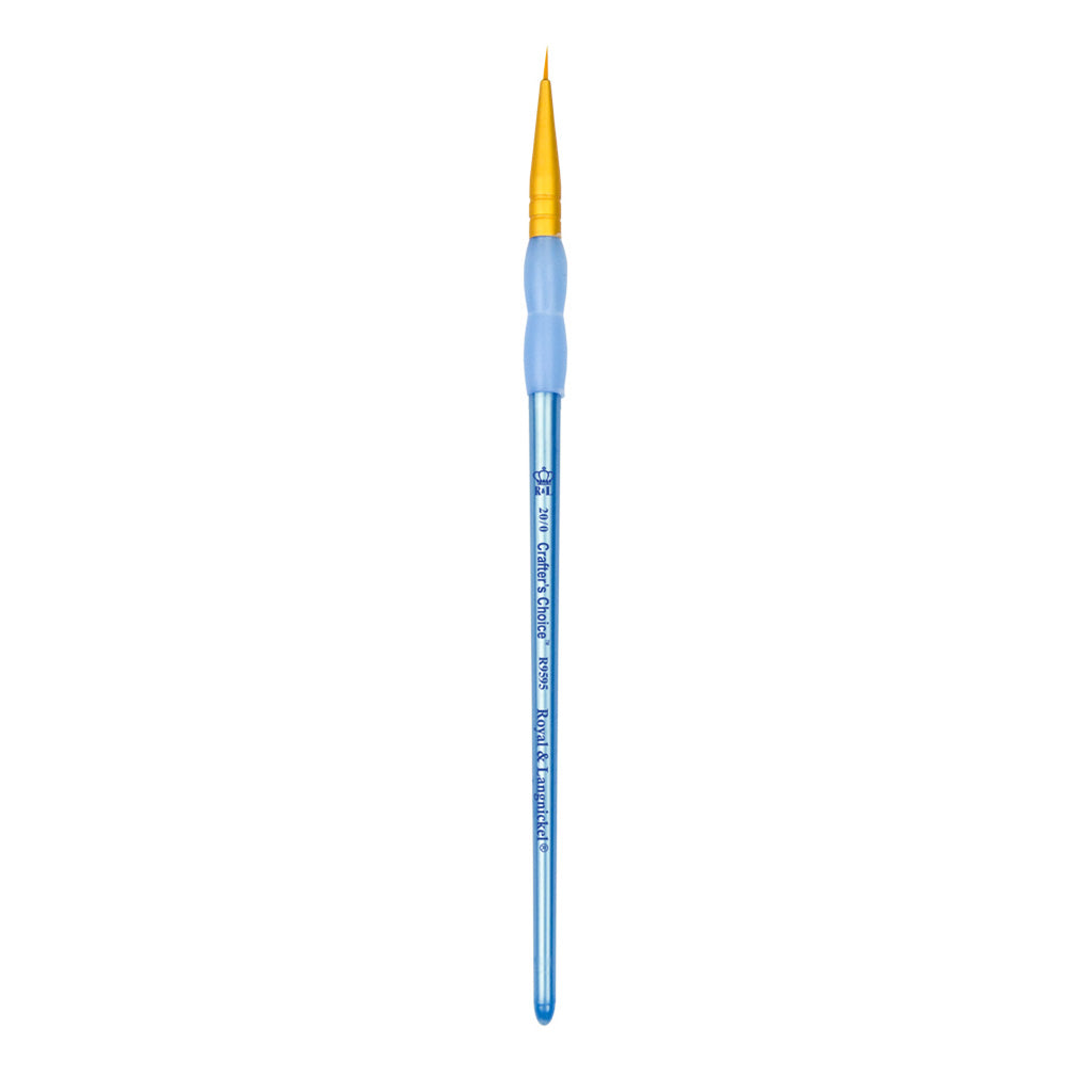 R9595-20/0 - Crafter’s Choice™ Golden Taklon Liner Brush - 20/0