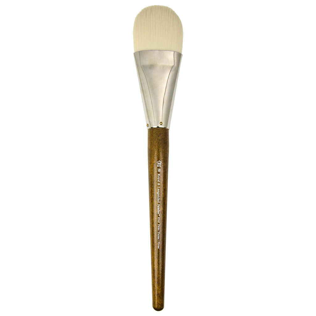 R965-50 - Jumbo™ Bone Taklon Filbert Brush - 50