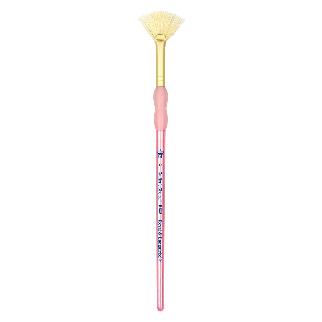 R9825-2 - Crafter’s Choice™ White Bristle Fan Brush - 2