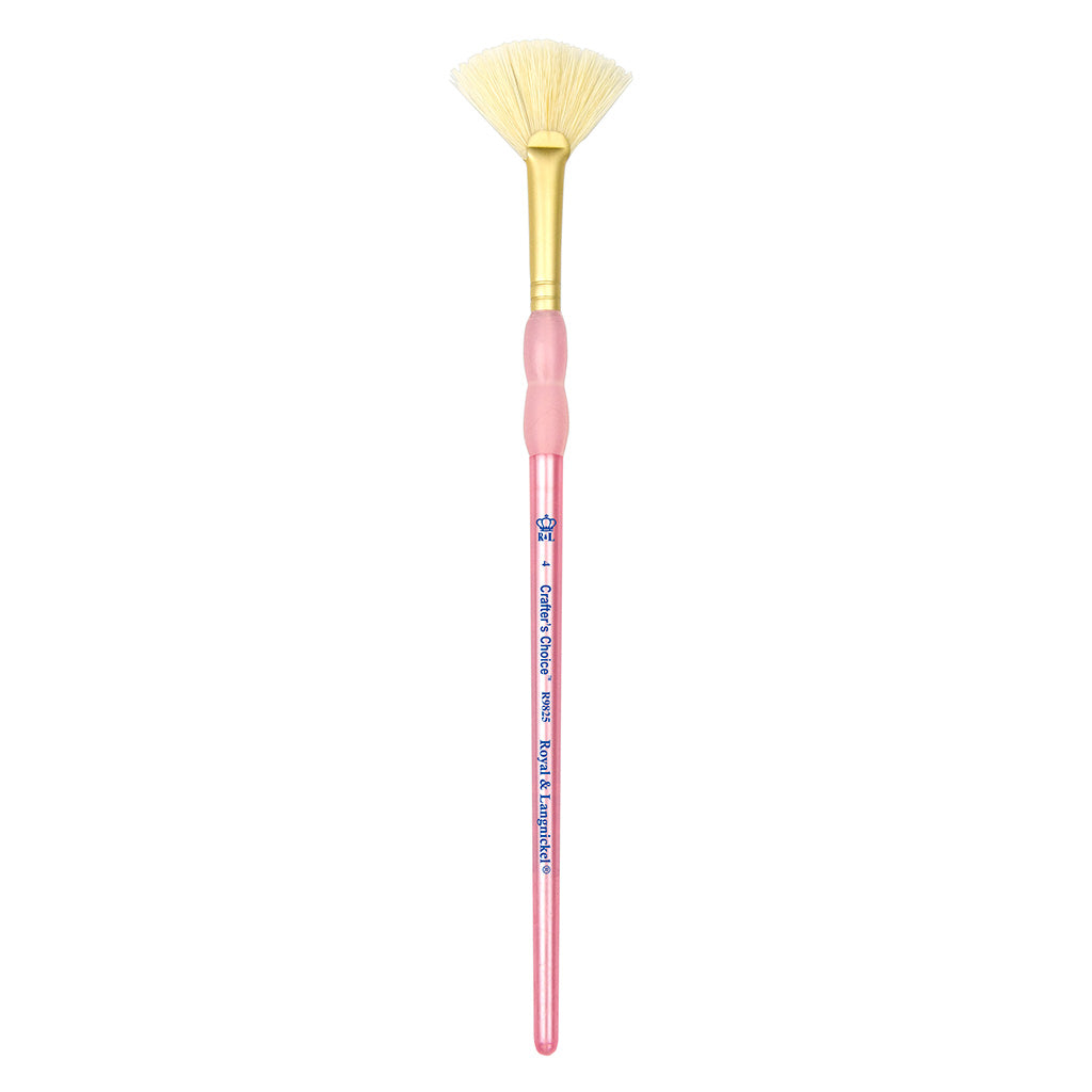 R9825-4 - Crafter’s Choice™ White Bristle Fan Brush - 4