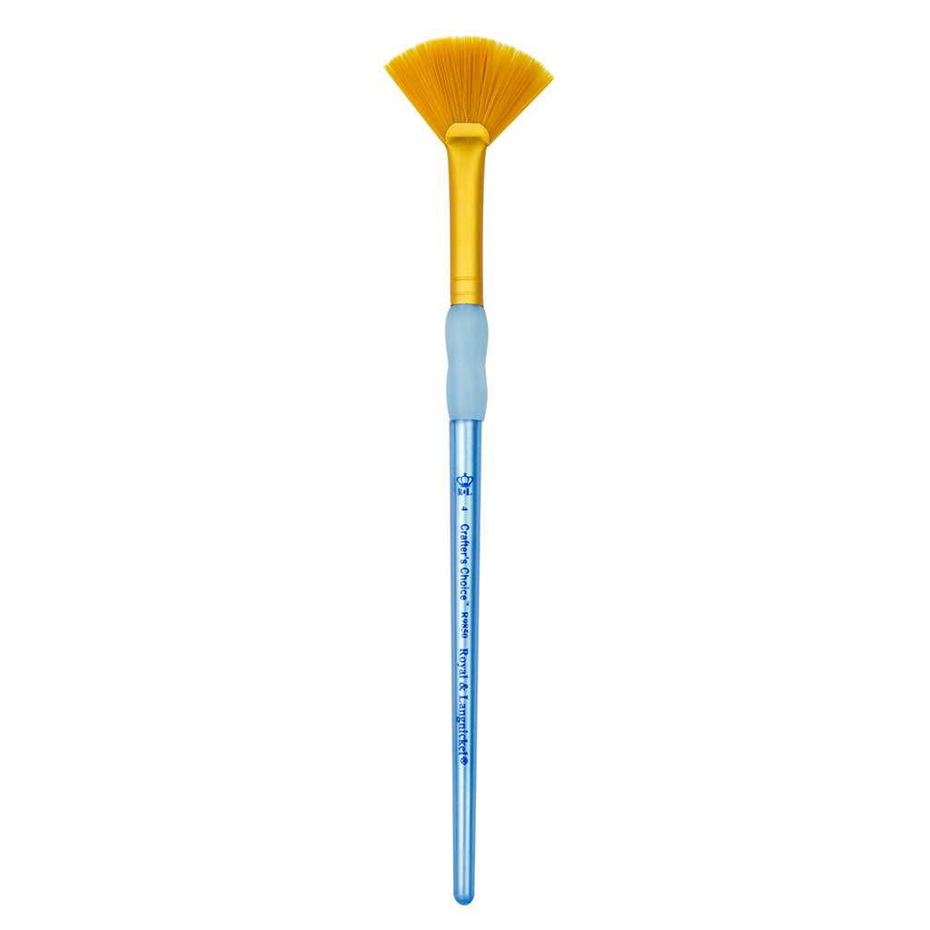 R9850-4 - Crafter’s Choice™ Golden Taklon Fan Brush - 4