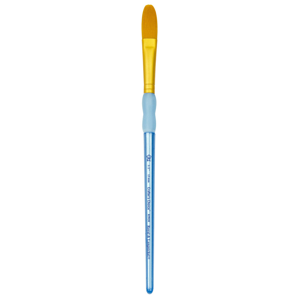 R9950-1/2" - Crafter’s Choice™ Golden Taklon Oval Wash Brush - 1/2"