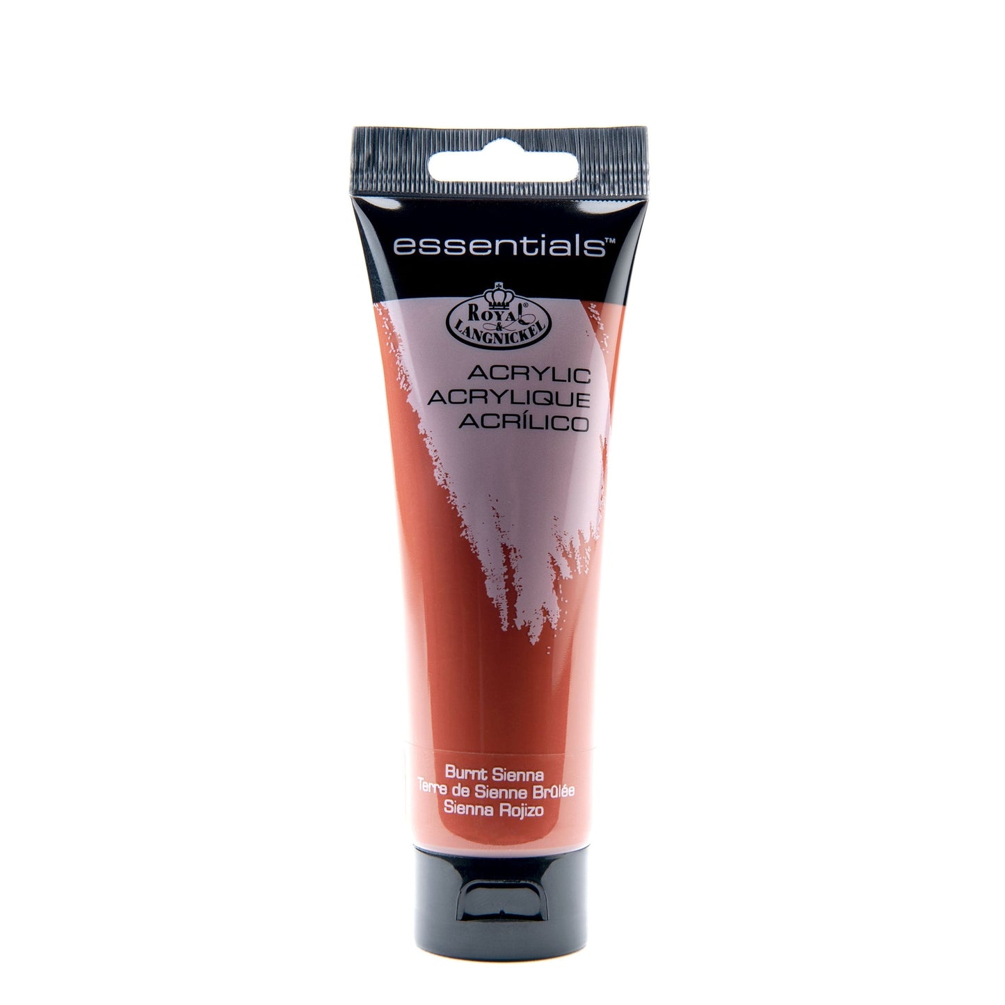 RAA-101 - Essentials™ Burnt Sienna 120 ml Acrylic Paint Tube on white