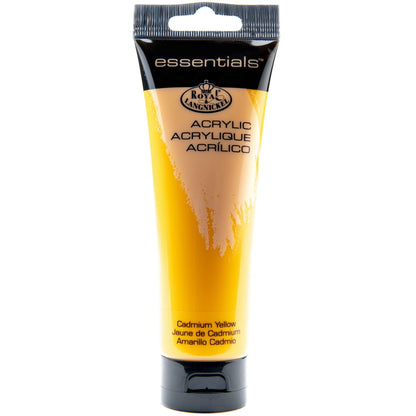 RAA-108 - Essentials™ Cadmium Yellow 120 ml Acrylic Paint Tube on white