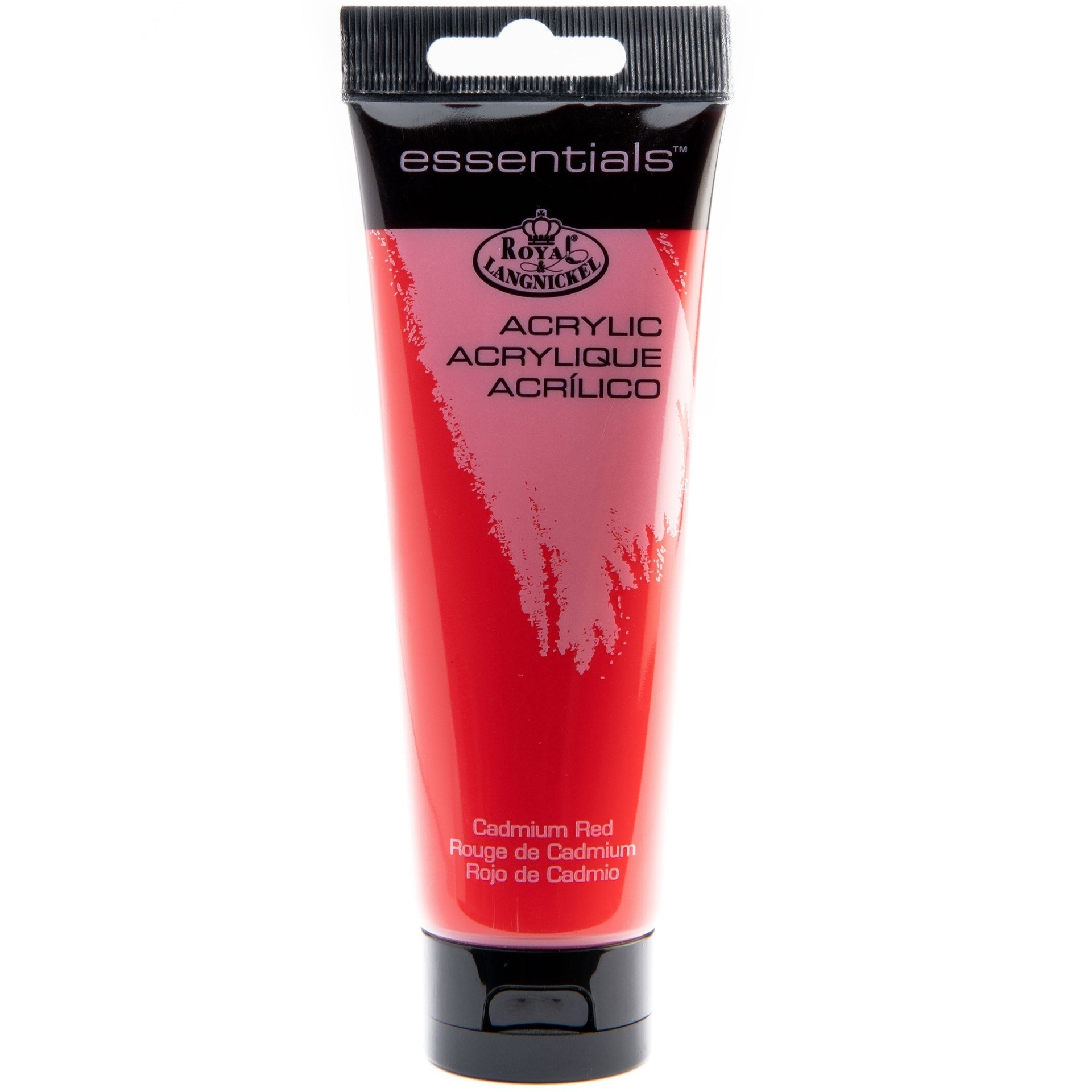 RAA-110 - Essentials™ Cadmium Red 120 ml Acrylic Paint Tube on white