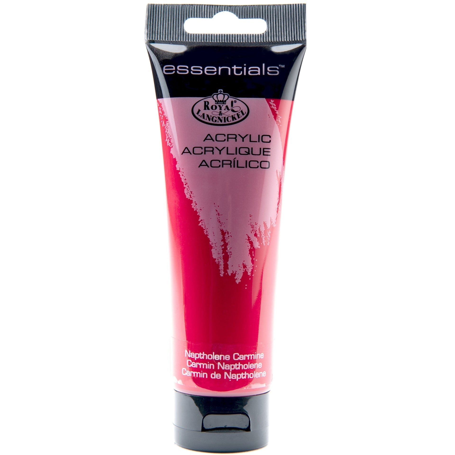 RAA-111 - Essentials™ Naptholene Carmine 120 ml Acrylic Paint Tube on white