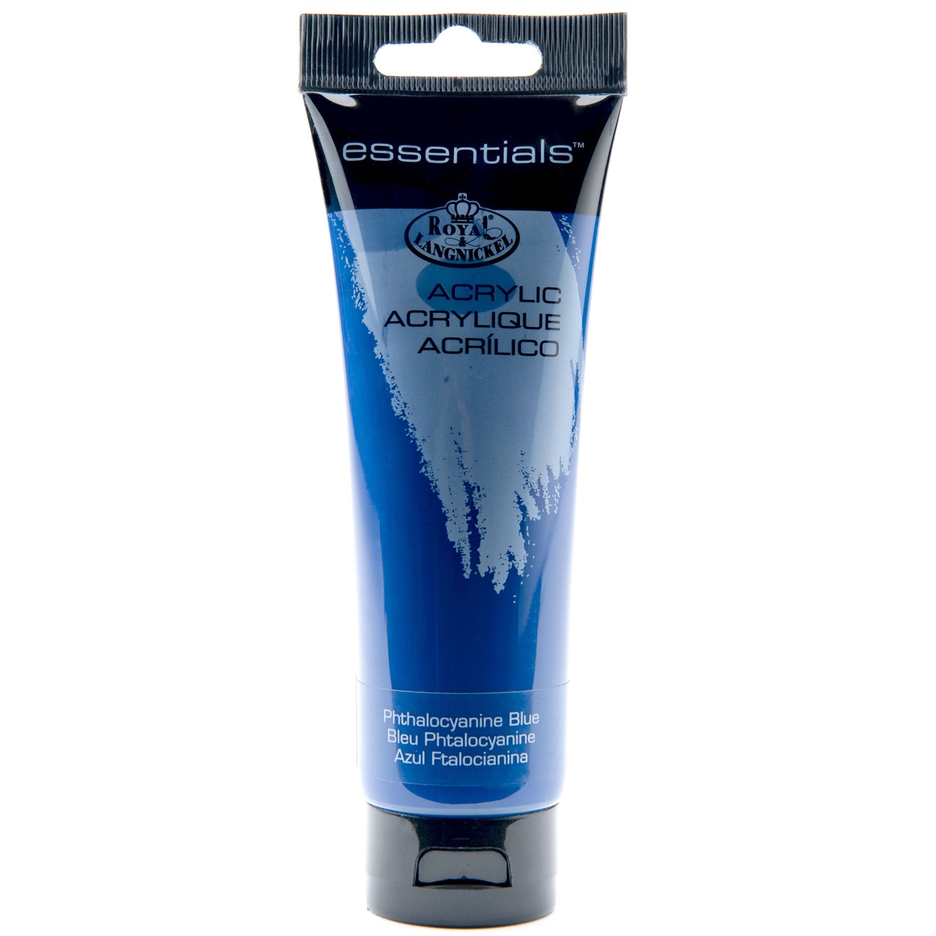 RAA-112 - Essentials™ Pthalocyanine Blue 120 ml Acrylic Paint Tube on white