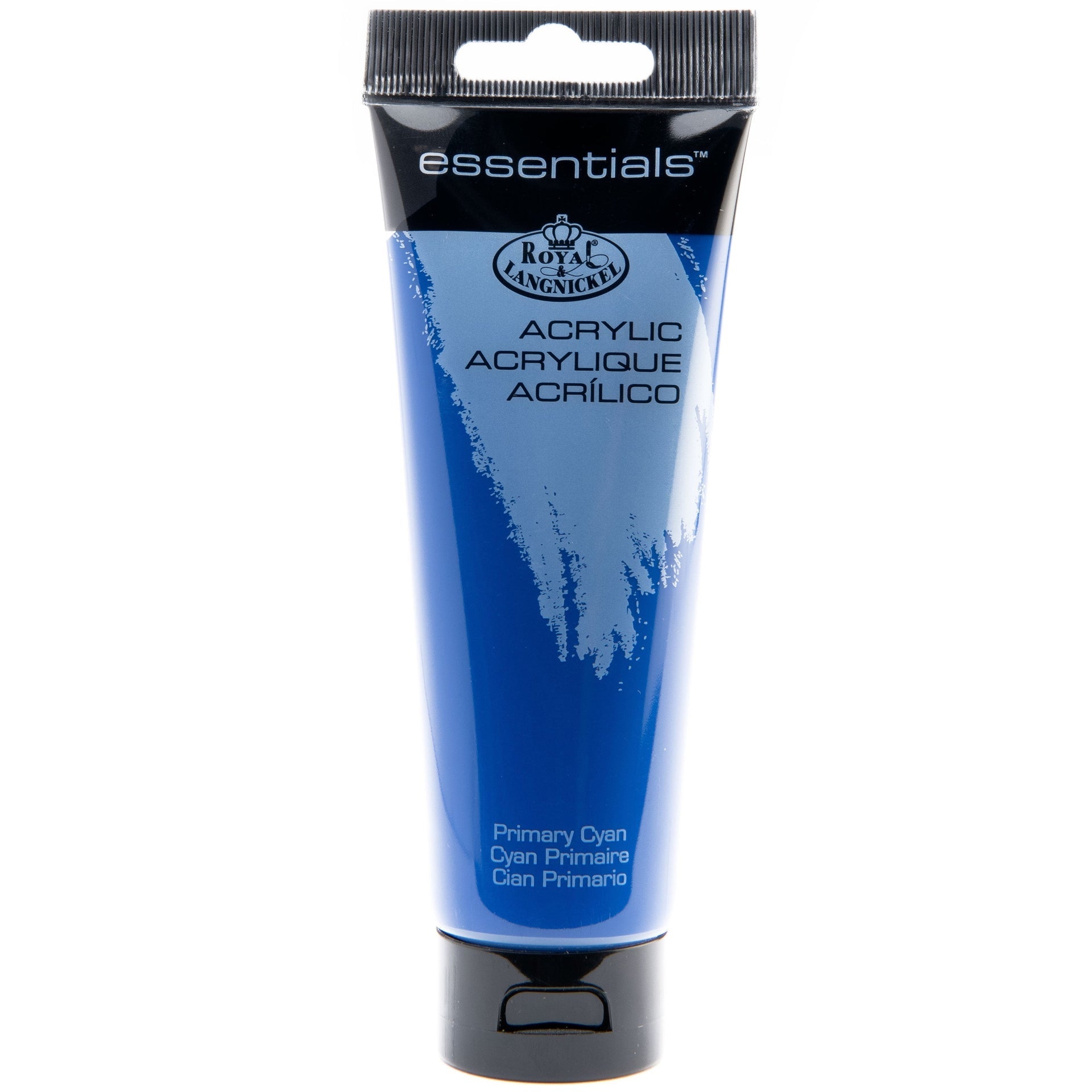 RAA-113 - Essentials™ Primary Cyan 120 ml Acrylic Paint Tube on white