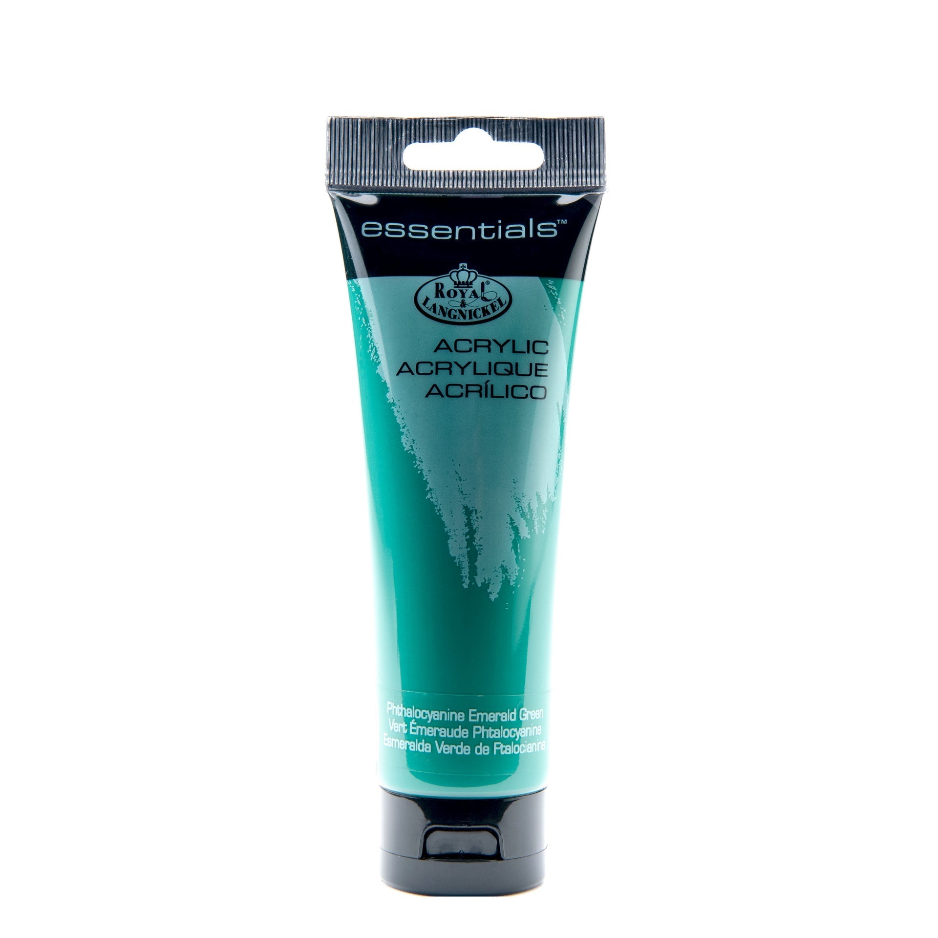 RAA-116 - Essentials™ Pthalocyanine Emerald Green 120 ml Acrylic Paint Tube on white