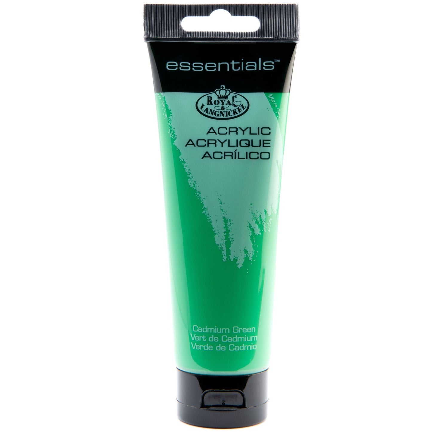 RAA-117 - Essentials™ Cadmium Green 120 ml Acrylic Paint Tube on white